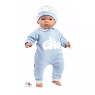 Lalka Bobas Joel 38cm z mikkim brzuszkiem chopie Llorens