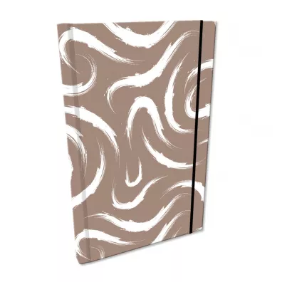 Notes A5 w kratk z gumk Soft Touch Maziaje be