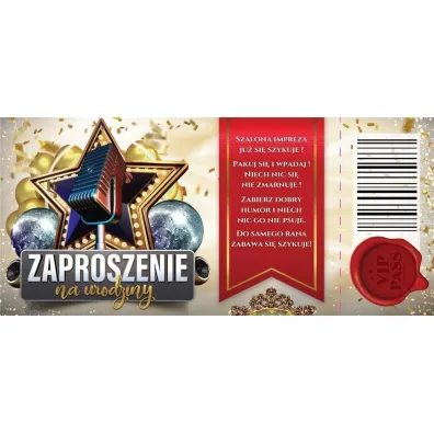 Yeku Zaproszenie Urodziny 10 szt.