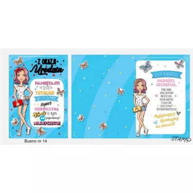 Stamp Karnet Bueno B6 + koperta wz�r nr 14 Urodziny