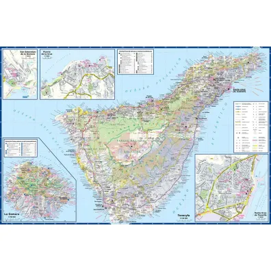 Teneryfa i La Gomera 2w1 przewodnik i mapa laminat