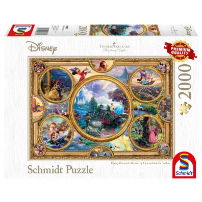 Puzzle PQ 2000 el. Bohaterowie bajek Disneya Schmidt