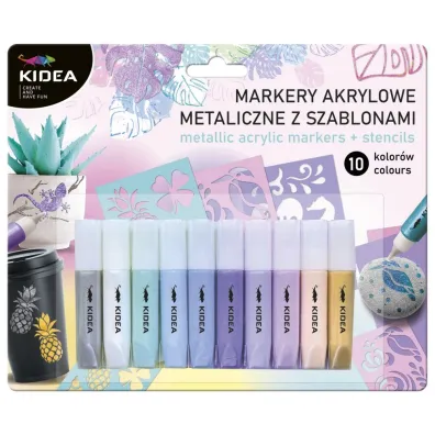 Derform Markery akrylowe metaliczne 10 szt.