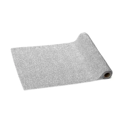 PartyDeco Bie�nik metalizowany srebrny 0,36x3m