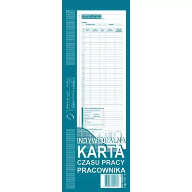 Michalczyk i Prokop Indywidualna karta czasu pracy pracownika 531-0