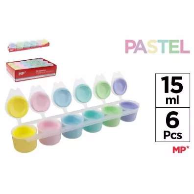 Mp Main Paper Farba plakatowa tempera pastel 6x15ml