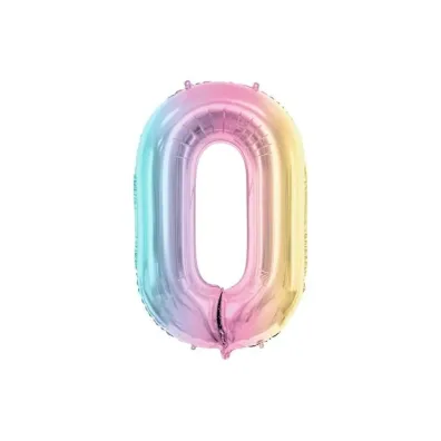 PartyDeco Balon foliowy 0 pastelowy t�czowy 86cm