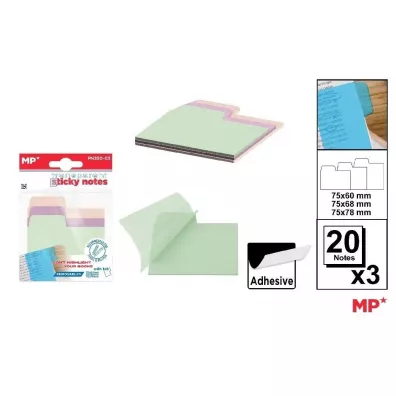 Mp Main Paper Karteczki samoprzylepne indeksuj�ce 3x20szt