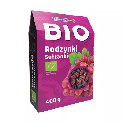 NaturaVena Rodzynki su�tanki bezglutenowe 400 g Bio