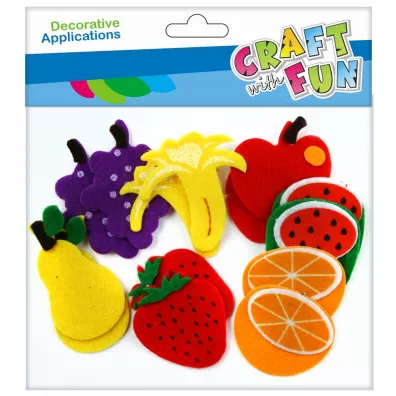 Craft with Fun Owoce filcowe samoprzylepne 14 szt.