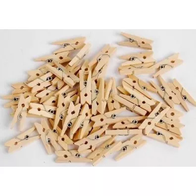 Fandy Klamerki ozdobne Natural ma�e drewniane 50 szt.