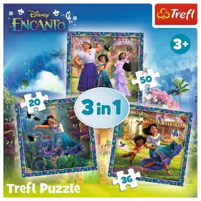 Puzzle 3w1 (20+36+50 el.) Bohaterowie magicznego Encanto Trefl