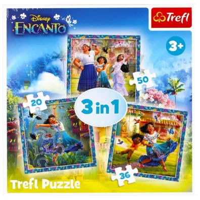 Puzzle 3w1 (20+36+50 el.) Bohaterowie magicznego Encanto Trefl