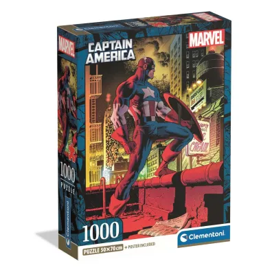 Puzzle 1000 el. Compact Captain America Clementoni