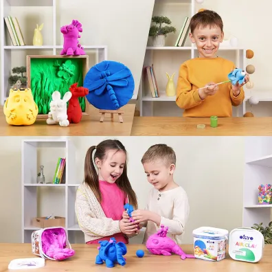 Okto Zestaw lekkiej powietrznej ciastoliny czerwonej 910ml