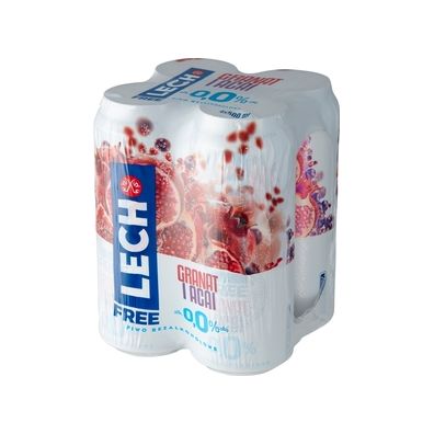 Lech Free Piwo bezalkoholowe 0% granat acai 4x500 ml
