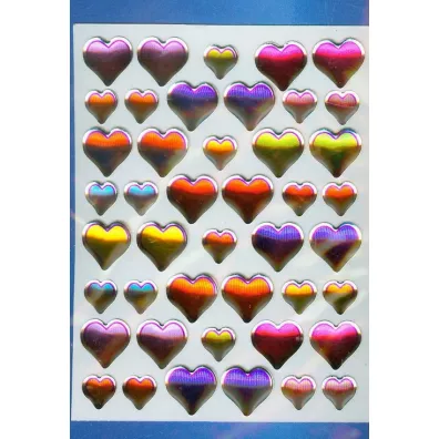 Avery Zweckform Naklejki folia 3D - Serca