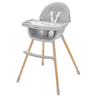 Baby Mix Krzese�ko do karmienia Freja wooden dark grey