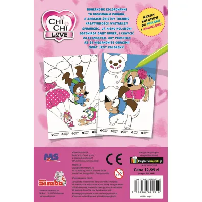 Chi Chi love. Numerkowe kolorowanki. Kolorowe spotkania piesk�w