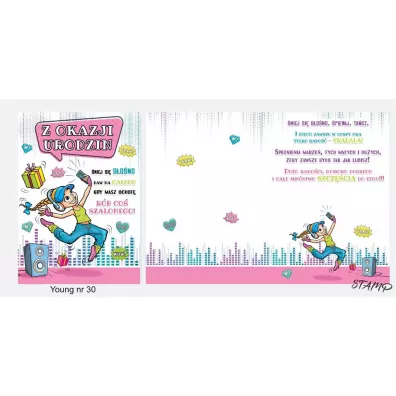 Stamp Karnet Young B6 + koperta wz�r nr 30 Urodziny