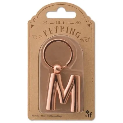 If Metalowy brelok do kluczy litera M Keyring