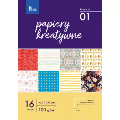 Tetis Papiery Kreatywne A3 Zestaw Nr 01