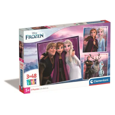 Puzzle 3x48 el. SuperColor. Frozen Clementoni