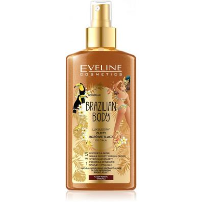 Eveline Cosmetics Brazilian Body luksusowy złoty rozświetlacz do ciała do każdej karnacji 150 ml