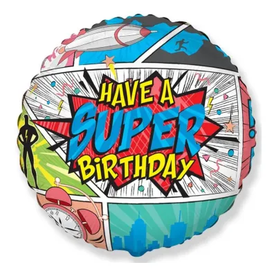 Balon foliowy SuperBirthday 45cm