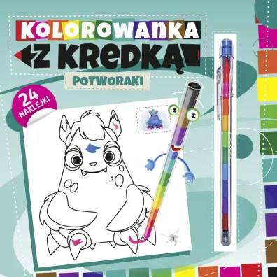 Kolorowanka z kredk�. Potworaki
