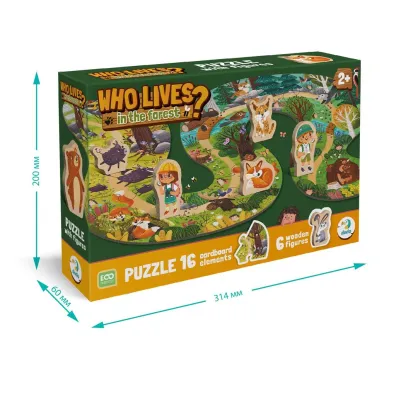 Puzzle 16 el. Who lives in the forest Dodo