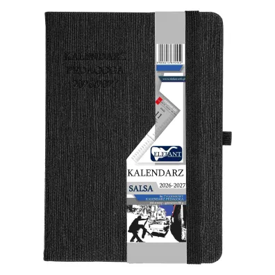 Kalendarz pedagoga 2026/2027 Salsa B6 tygodniowy czarny