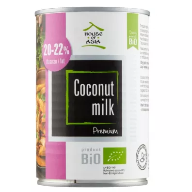 House of Asia Mleczko kokosowe 20-22% 400 ml Bio