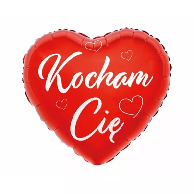 Godan Balon foliowy Kocham Ci Serce czerwony