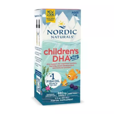 Nordic Naturals Childrens DHA Xtra 880 mg Berry Punch - suplement diety 60 ml