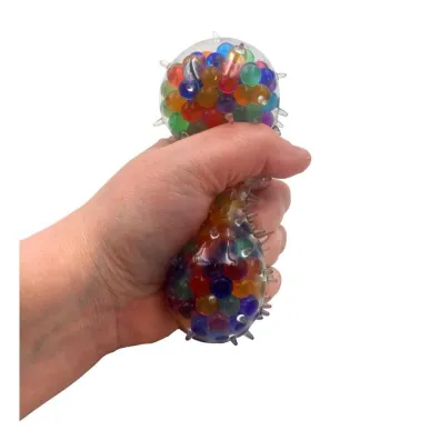 Pi�ka gniotek z kuleczkami i kolcami 6,5cm PlayLearn