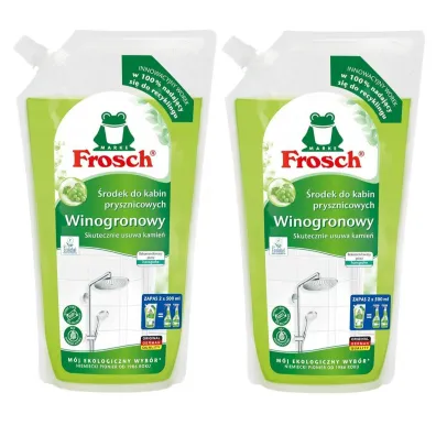 Frosch Winogronowy �rodek do kabin prysznicowych w worku zestaw 2 x 1 l