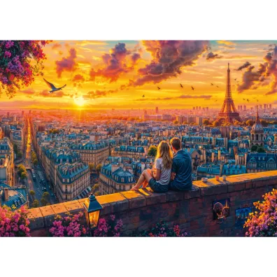 Puzzle PQ 1000 el. Szepty z dachu Pary�a Schmidt