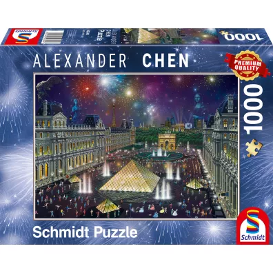Puzzle 1000 el. Fajerwerki nad Luwrem Schmidt