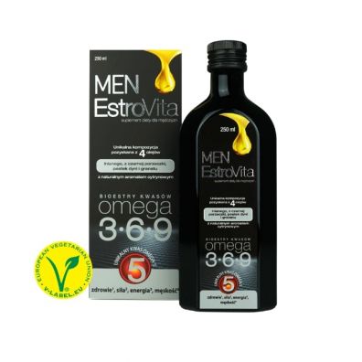 EstroVita Men Kwasy Omega 3-6-9 Suplement diety 250 ml