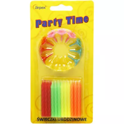 �wieczki urodzinowe neon 24 szt.