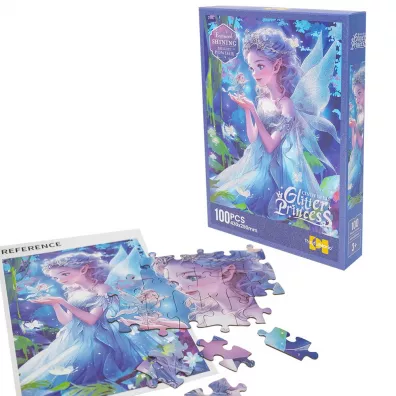Puzzle z brokatem ksiniczka 100 elementw Askato