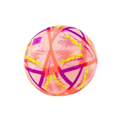 Pi�ka gumowa jaskrawa we wzorki pomara�czowa 24cm LeanToys