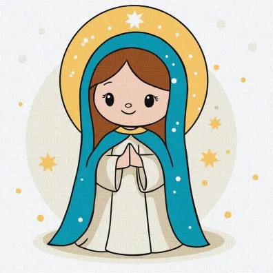 Malowanie po numerach - Mi�osierdzie Kids 25x25cm Ideyka