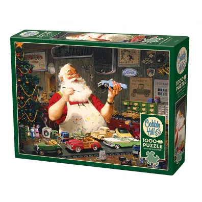 Puzzle 1000 wity Mikoaj maluje samochody G3 Cobble Hill