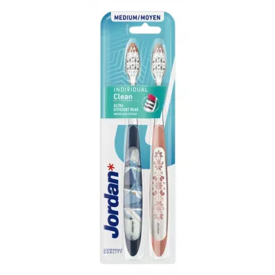 Jordan Individual Clean szczoteczka do z�b�w �rednia 2 szt.