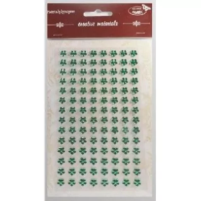 Galeria Hobby Stiker z kryszta�kami Kwiaty zielone 8mm 112 szt.