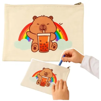 LeanToys Kosmetyczka Kapibara na suwak