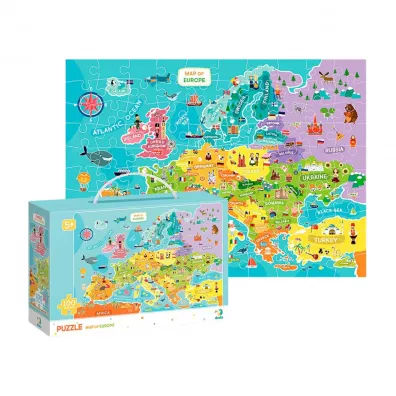 Puzzle 100 el. Mapa Europy Dodo