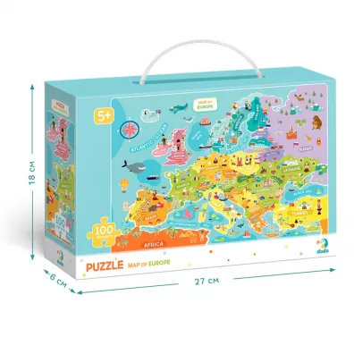 Puzzle 100 el. Mapa Europy Dodo